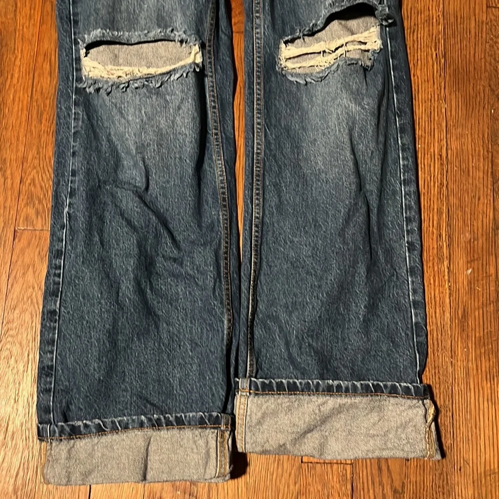 Zara high waisted full length ripped jeans - Picture 3 of 9